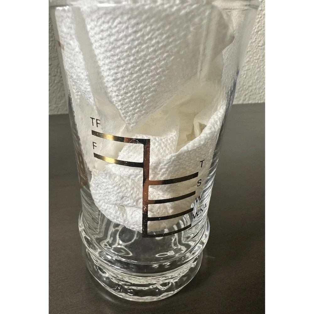 Mid-Cent Mod Plimsoll Lines Mark Load Line Glasses Set of 6 Nautical Markings